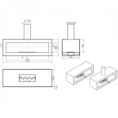 KAMI DUKONO free standing biofireplace 2