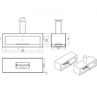 KAMI DUKONO TOP ceiling mounted bioethanol fireplace 1