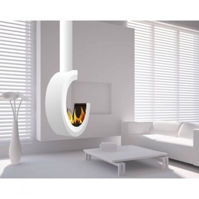 KAMI ERTA TOP 3 WHITE ceiling mounted bioethanol fireplace