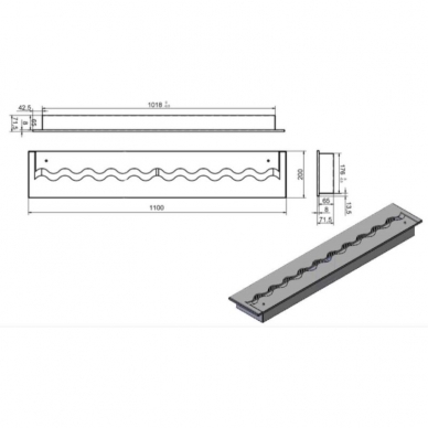 KAMI FALA 1100x200 bioethanol fireplace insert 1