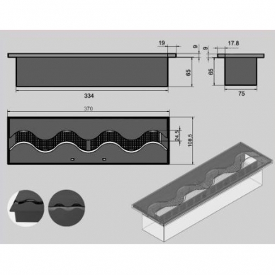 KAMI FALA 370x110 bioethanol fireplace insert 1