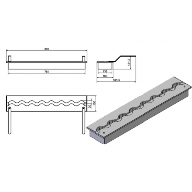 KAMI FALA 800x160 bioethanol fireplace insert 1