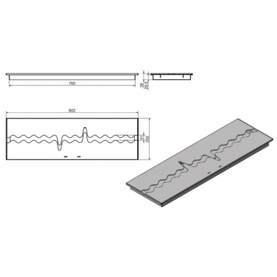 KAMI FALA 800x250 bioethanol fireplace insert 1