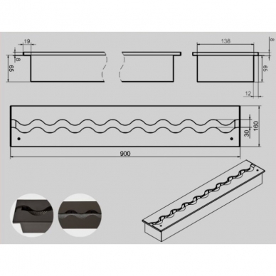 KAMI FALA 900x160 bioethanol fireplace insert 1