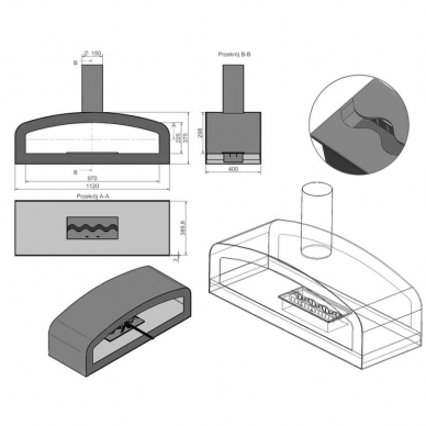 KAMI FALCON TOP ceiling mounted bioethanol fireplace 1