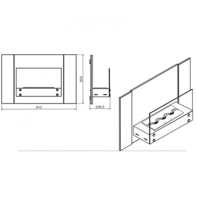KAMI FUEGO NON биокамин настенный, подвесной 1