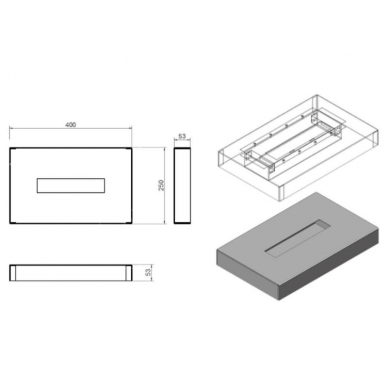 KAMI LINIA 400x250 bioethanol fireplace insert 2