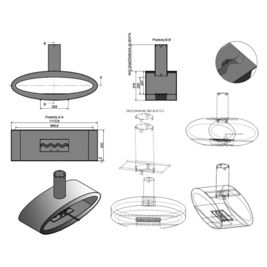 KAMI MERU TOP ceiling mounted bioethanol fireplace 6