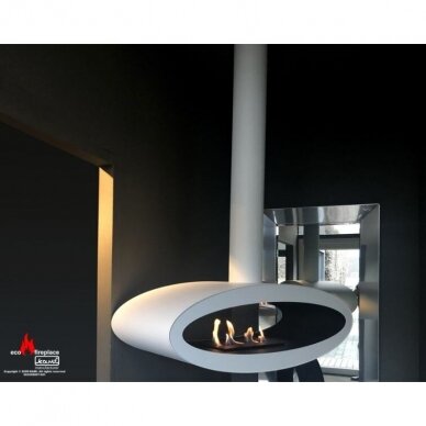 KAMI MERU TOP WHITE ceiling mounted bioethanol fireplace