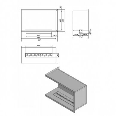 KAMI NILA 1038x577x348 R bioethanol built-in fireplace 1