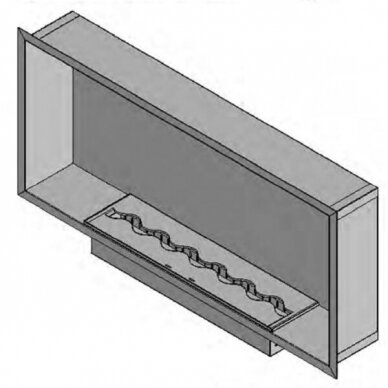 KAMI PELE 1050x450x162 bioethanol built-in fireplace