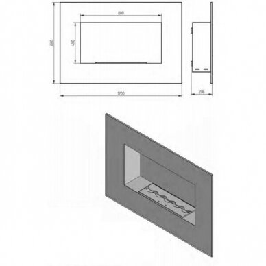 KAMI PELE 1200x800 биокамин встраиваемый 1