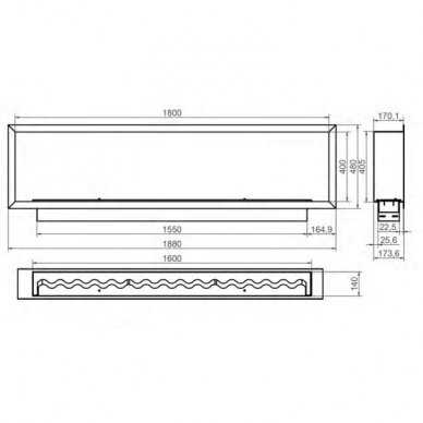 KAMI PELE 1800x400x170 biokamin sisseehitatav 1