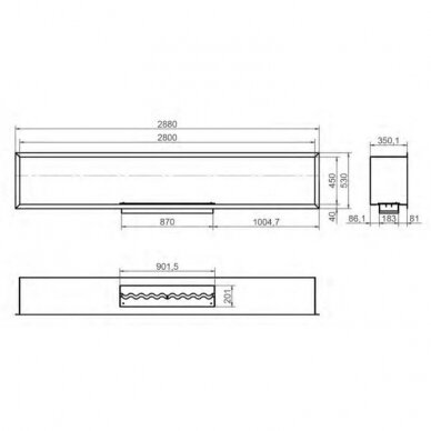 KAMI PELE 2800x450x350 biokamin sisseehitatav 1