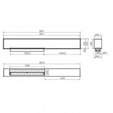 KAMI PELE 2811x378 bioethanol built-in fireplace 1