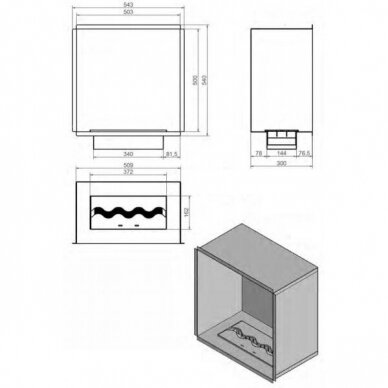 KAMI PELE 543x540 bioethanol built-in fireplace