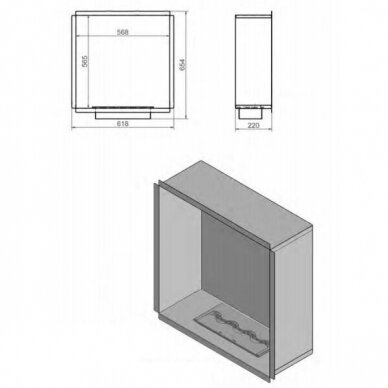 KAMI PELE 618x654 bioethanol built-in fireplace