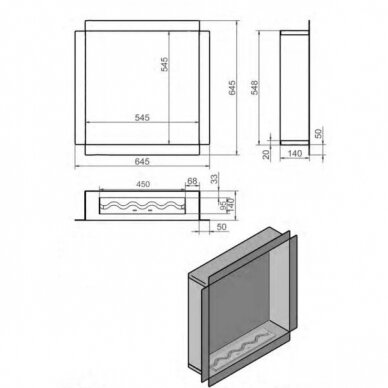 KAMI PELE 645x645 bioethanol built-in fireplace