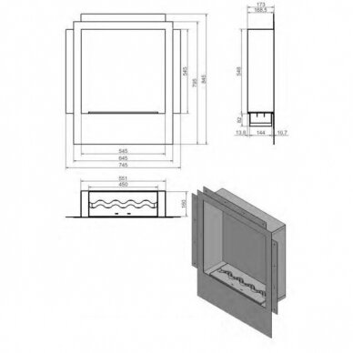 KAMI PELE 745x845 bioethanol built-in fireplace