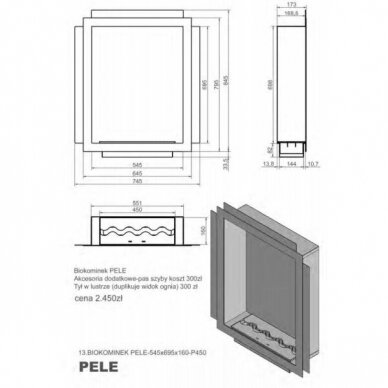 KAMI PELE 745x845 biokamin sisseehitatav