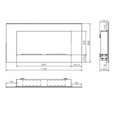 KAMI PELE 850x370x140 biokamin sisseehitatav 1