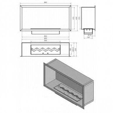 KAMI PELE 860x430 bioethanol built-in fireplace 1