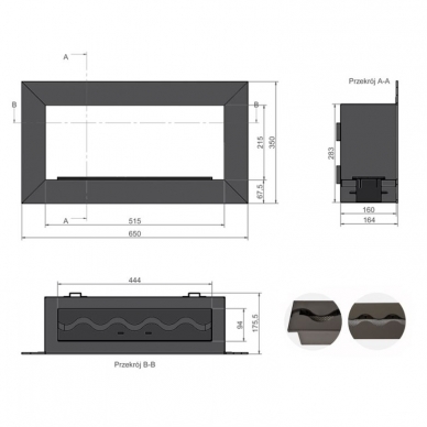 KAMI SANTANA bioethanol fireplace wall-mounted-insert 1