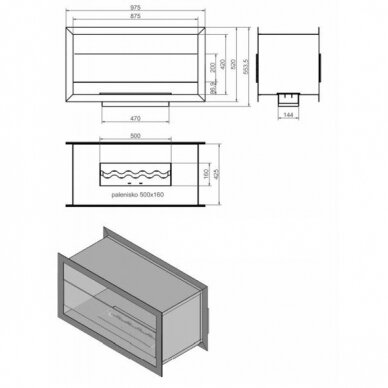 KAMI VILLARICA 975x553x425 bioethanol built-in fireplace 1