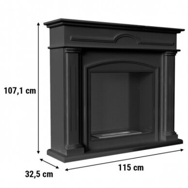 KRATKI DECEMBER BLACK free standing bioethanol fireplace 3