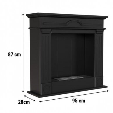 KRATKI DECEMBER P BLACK free standing bioethanol fireplace 4