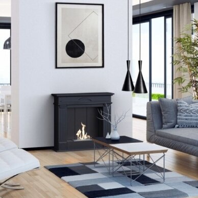 KRATKI DECEMBER P BLACK free standing bioethanol fireplace 1