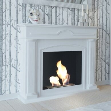 KRATKI DECEMBER WHITE free standing bioethanol fireplace