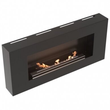 KRATKI DELTA FLAT BLACK bioethanol fireplace wall-mounted 2