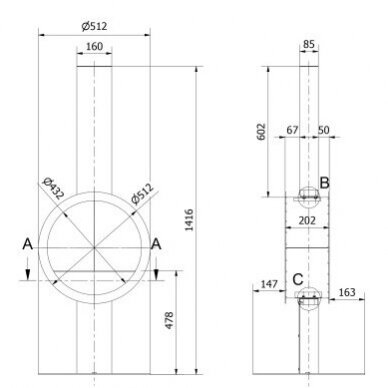 KRATKI ECHO CIRCLE 50 free standing biofireplace 4