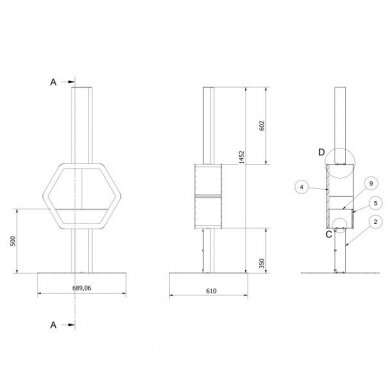 KRATKI ECHO HEX 50 free standing biofireplace 3