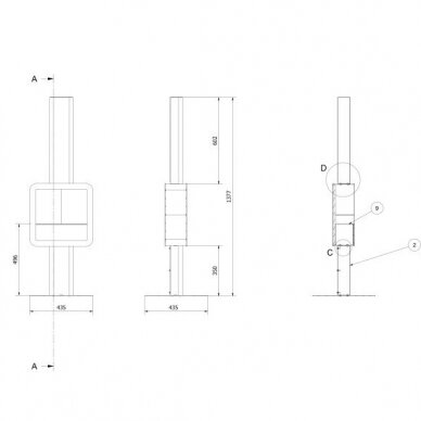 KRATKI ECHO SQUARE 50 free standing biofireplace 2