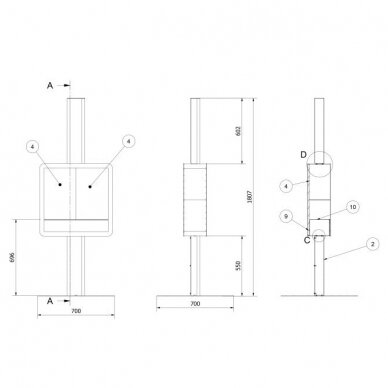 KRATKI ECHO SQUARE 70 free standing biofireplace 2