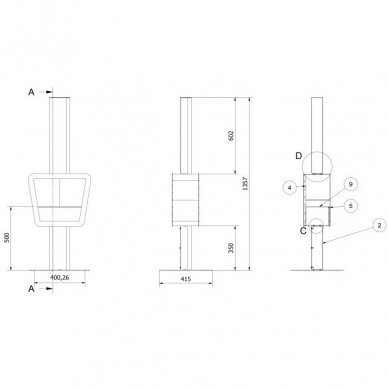 KRATKI ECHO TRAPEZ 50 free standing biofireplace 4