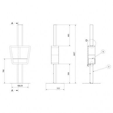 KRATKI ECHO TRAPEZ 70 free standing biofireplace 4