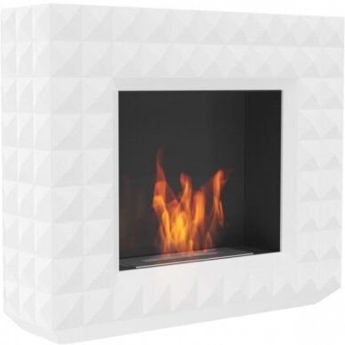 KRATKI EGZUL WHITE free standing bioethanol fireplace 2