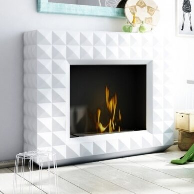 KRATKI EGZUL WHITE free standing bioethanol fireplace