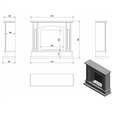 KRATKI FEBRUARY WHITE free standing bioethanol fireplace 3