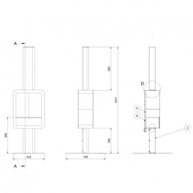 KRATKI ECHO RECTANGLE 50 free standing biofireplace 4