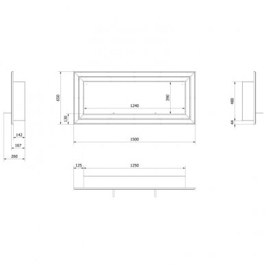 KRATKI JULIET 1500 bioethanol fireplace wall-mounted-insert 6