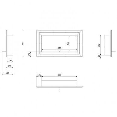 KRATKI JULIET 1100 BLACK biokamin seinale-sisseehitatav 5