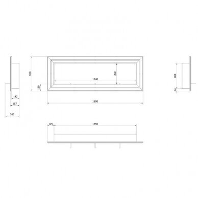 KRATKI JULIET 1800 bioethanol fireplace wall-mounted-insert 6