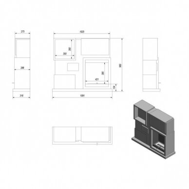 KRATKI JULY WHITE free standing bioethanol fireplace 3