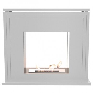 KRATKI JUNE TUNEL WHITE free standing bioethanol fireplace 2