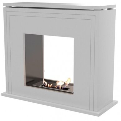 KRATKI JUNE TUNEL WHITE free standing bioethanol fireplace 3