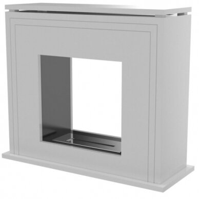 KRATKI JUNE TUNEL WHITE free standing bioethanol fireplace 6